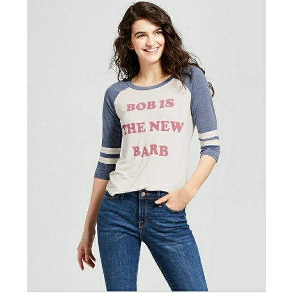 T-shirt Stranger Things Femme – XL – Bob Is The New Barb – Manches 3/4 – Neuf